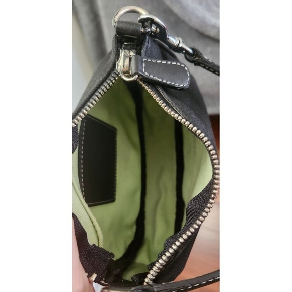 Vintage Coach black mini hand bag - rare circa late 1990's As Pictures - Picture 9 of 13